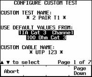 Highlighted Test Standard for Custom Test