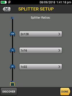 Splitter setup