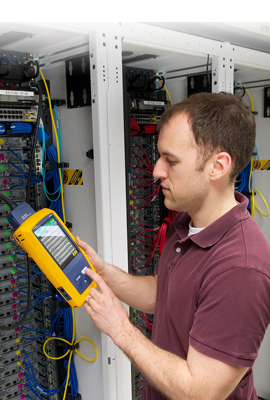 Teste de cabo usando o DSX Cable Analyzer
