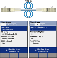 Test Reference Cord with Random Fibre Connector