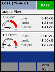 Main to Remote Loss Check with Pass Result