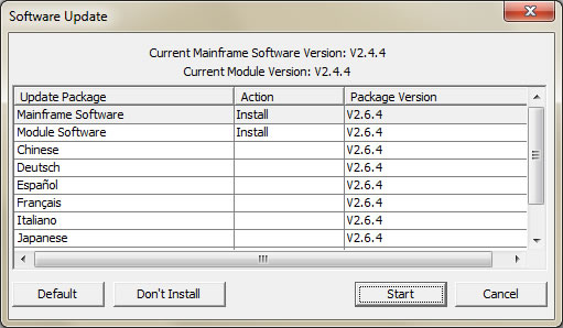 Software Update Window