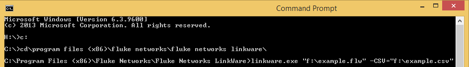 LinkWare PC Export Line Command