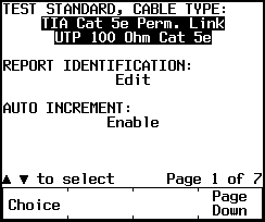 DSP-4x00 CableAnalyzer Main Screen