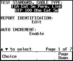 DSP-4x00 CableAnalyzer Main Screen