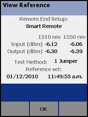 Reference Result Screen