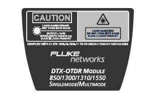 OTDR Laser Safety Label