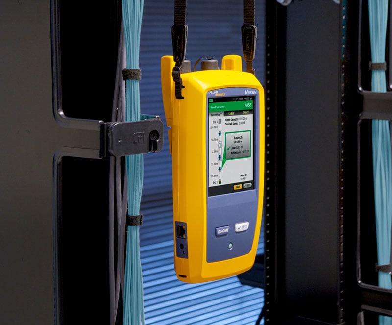 Versiv de Fluke Networks muestra una comprobación de cableado superada lista para el lanzamiento