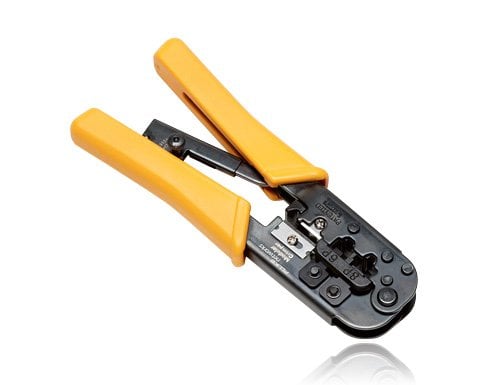 Modular Fiber Optic, RJ45 and Telephone Plugs Crimping Tool