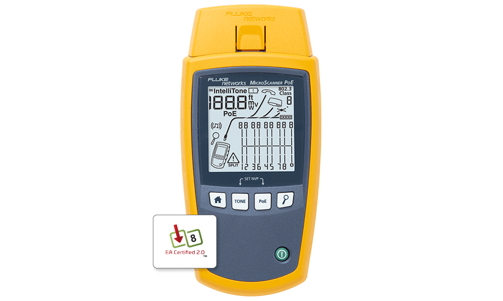 MicroScanner PoE Cable Verifier by Fluke Networks