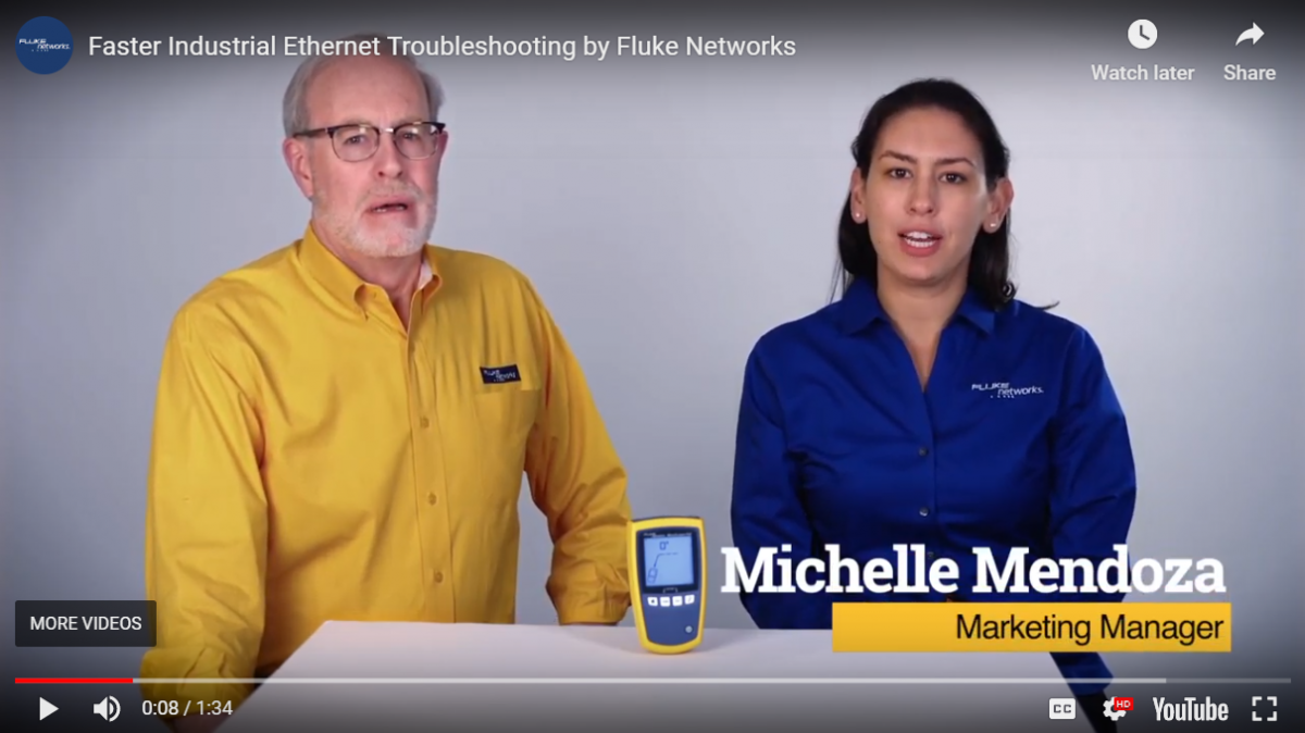 Installation plus rapide de l'Ethernet industriel par Fluke Networks