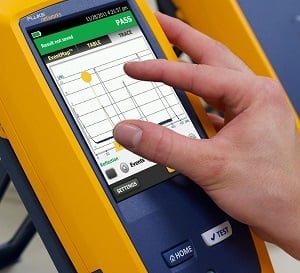 OTDR-Testergebnis auf Fluke Networks OptiFiber Pro®