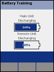 Battery Training Status Screen