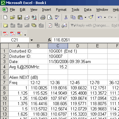 AFEXT Data in CSV Format