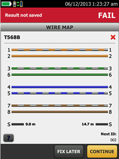 Informe de blindaje abierto de DSX CableAnalyzer