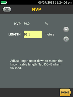 DSX CableAnalyzer NVP Setting Changed