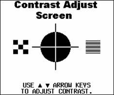 DSP 4x00 CableAnalyzer Contrast Adjust Screen