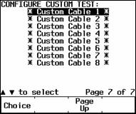 Custom Cable Test List
