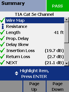 TIA Category 5e Channel Test