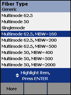 Modal Bandwidth Test Message