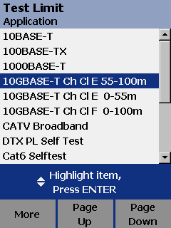 Standards Database Updated Screen