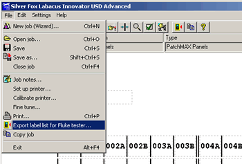 Export Label List in Silver Fox Software