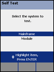 Self Test for MainFrame and Module