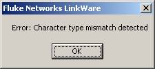 Character Type Mismatch Error Message