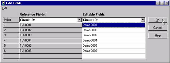 Changed Editable Fields